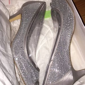Silver Mesh Heels